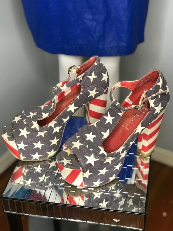 Vintage America Jeffrey Campbell American Flag St… - image 3