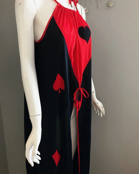 1960s Vegas Cardsuit Nylon LoungeWear Beach Pajama