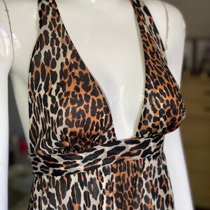 Vintage 60s/70s Nylon Leopard Babydoll Dress Nightie image 3