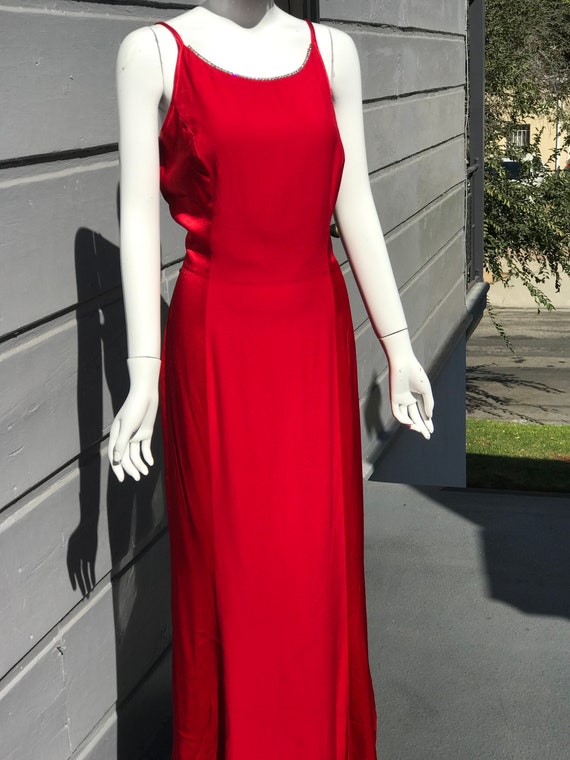 Vintage Jessica McClintock Gunne Sax Red 90s Prom… - image 4