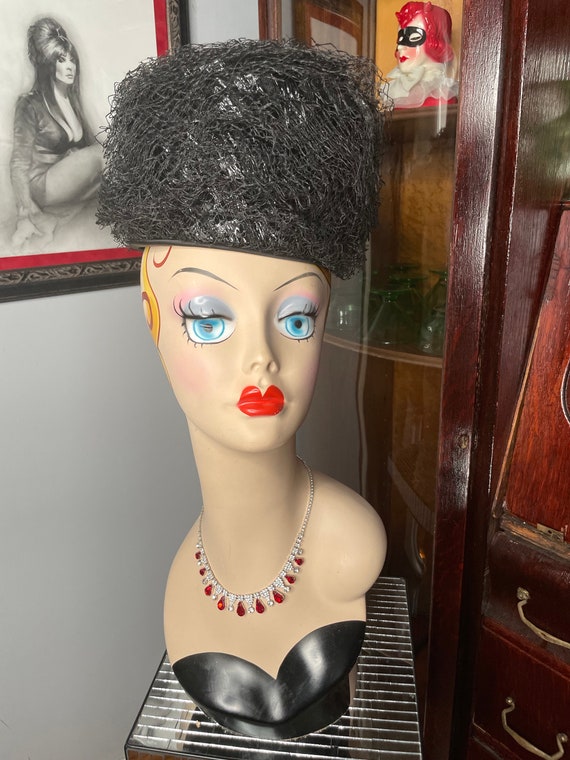 1960s VTG Christian Dior Designer Chapeaux Hat Bl… - image 5