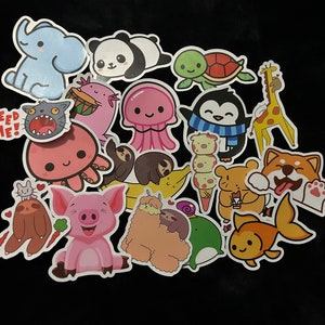 Paquete de pegatinas de animales de dibujos animados