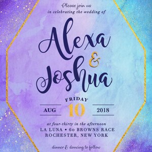Watercolor Wedding Invitation