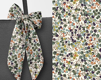 Liberty London Head, Neck, or Purse Scarf - Wiltshire Berry C Skinny Scarf  - Tie headband, Handbag flair - Silky Tana Lawn Cotton