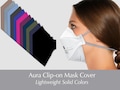 Aura Mask Cover - Solids and Tone-on-Tone -Transform a 3M N95 Mask with a Lightweight Reusable Clip on Aura Cover- Liberty London Tana Lawn
