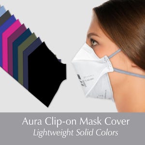 Aura Mask Cover - Solids, Neutrals, Tone-on-Tone - Transform a 3M N95 Mask- Lightweight Reusable Clip on Aura Cover-Liberty London Tana Lawn