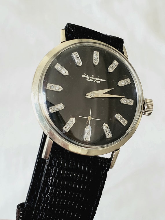 Jules Jurgensen 14k Solid White Gold and Diamond M