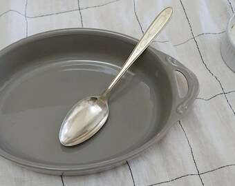 Colher de servir vintage - Talheres de prata vintage - Colher de prata antiga - Conjunto de talheres vintage - Decoração francesa para casa - Decoração de casa estilo fazenda
