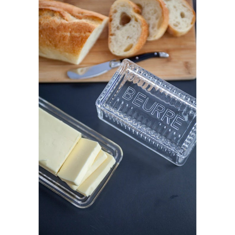 Butter Dish With Lid Vintage Style Glass Butter Dish Etsy