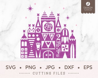 It's a Small World SVG, Fantasyland DL Park SVG, svg png jpg dxf eps Cricut Silhouette Cutting Files
