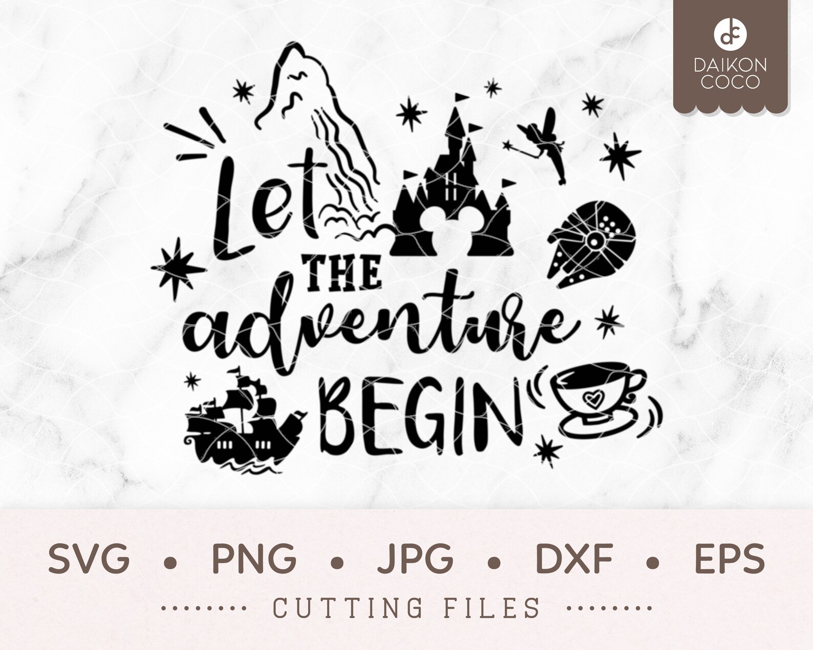 Let the Adventure Begin SVG Disney Parks Rides Vacation svg | Etsy