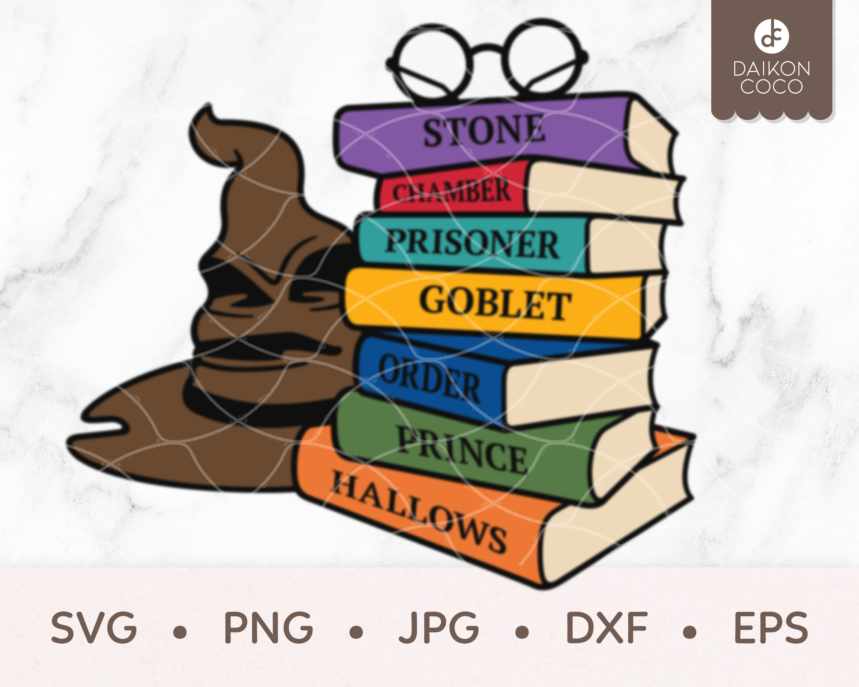 Harry Potter Books SVG Book Nerd SVG svg png jpg dxf eps Etsy