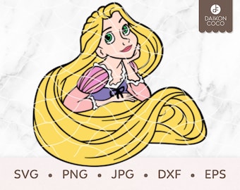 Tangled SVG, Rapunzel SVG, svg png jpg dxf eps Cricut Silhouette Cutting Files