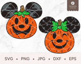Muis pompoenen SVG, Mickey Halloween SVG, svg png jpg dxf eps Cricut Silhouette Cutting Files