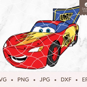 Lightning McQueen Halloween, LMQ Cape, Cars svg png jpg dxf eps Cricut Silhouette Cutting Files