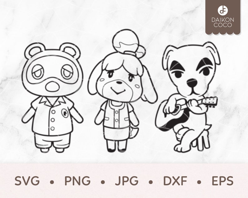 Download Svg Png Jpg Dxf Eps Cricut Cutting Files Kk Slider Svg Animal Crossing Squad Svg Layered Outlined Tom Nook Svg Isabelle Svg Clip Art Art Collectibles Foodoke Com
