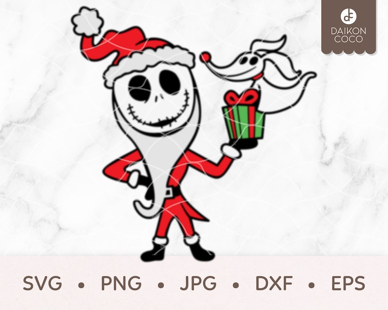 Jack Skellington Christmas SVG Jack Skellington Santa SVG Etsy UK