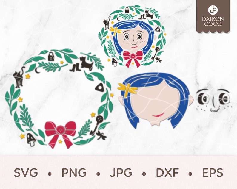 Download Coraline SVG Coraline Christmas SVG Coraline Lock Key | Etsy