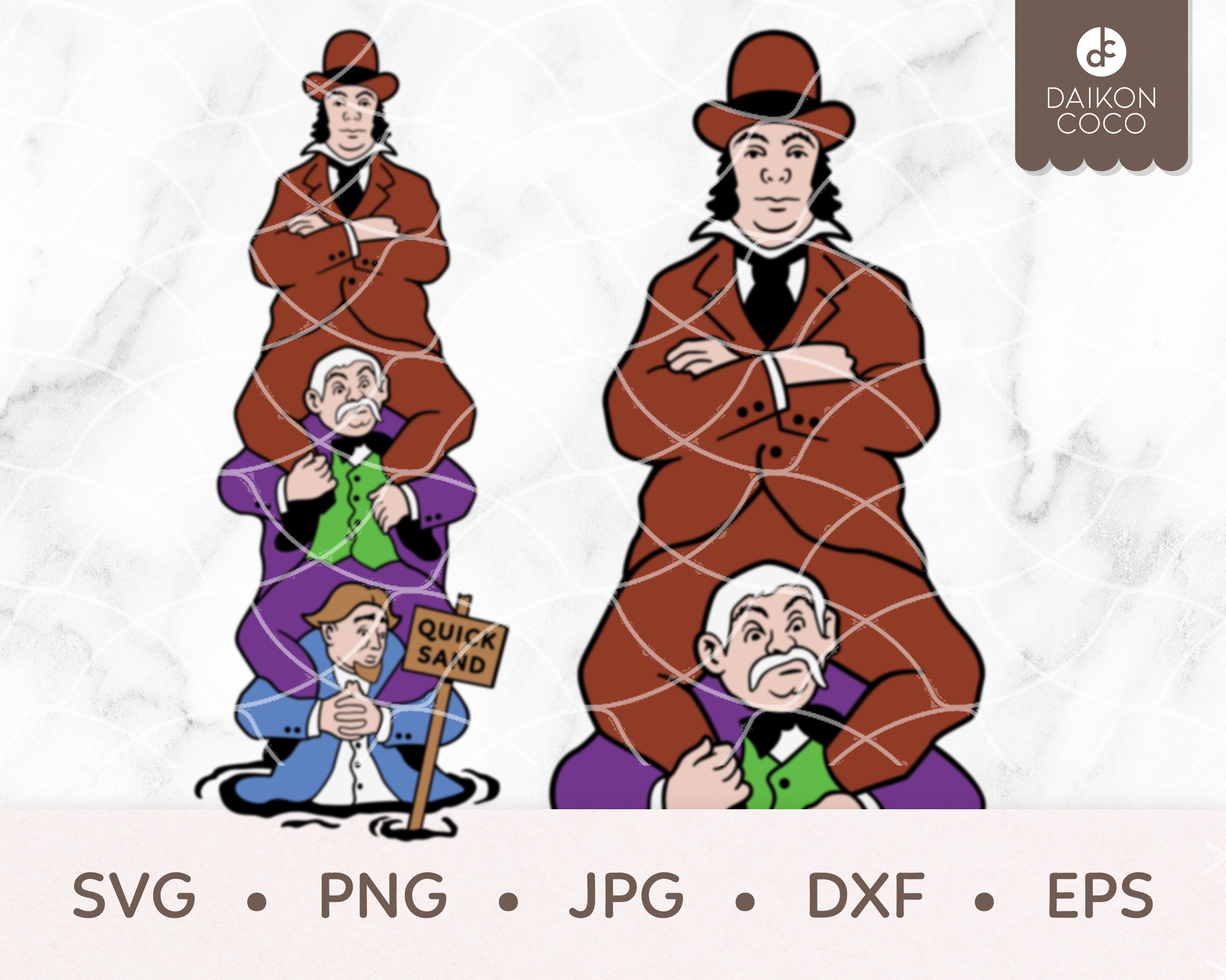 Quicksand Men SVG, Haunted Mansion Portrait SVG, Svg Png Jpg Dxf Eps Cricut  Silhouette Cutting Files - Etsy Finland, image size:3000x2399
