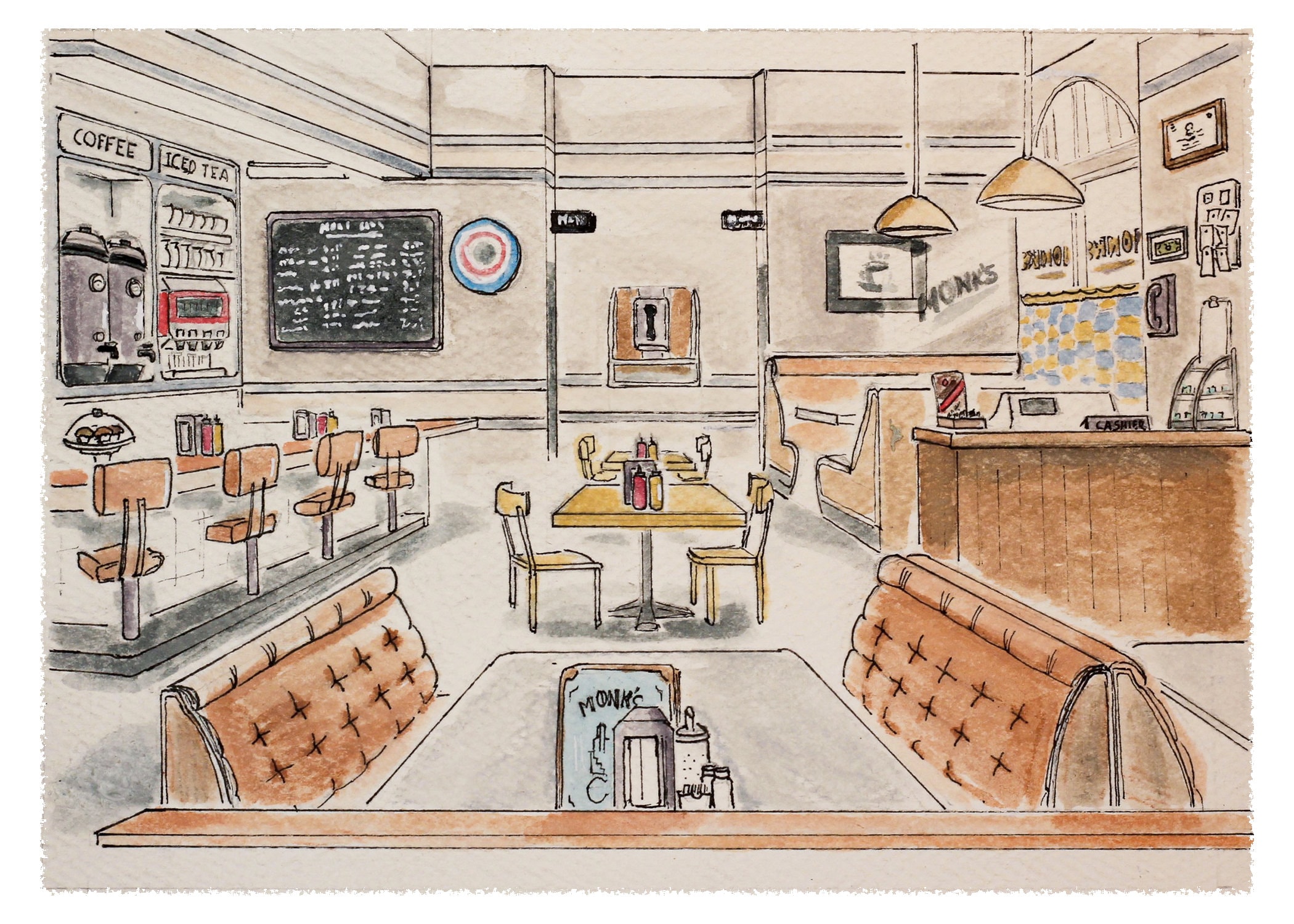 Seinfeld Monk's Cafe Etsy