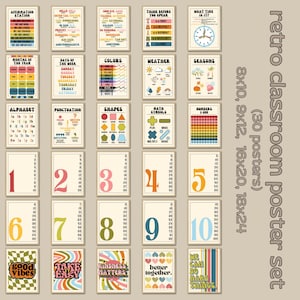 Retro Classroom Poster Set