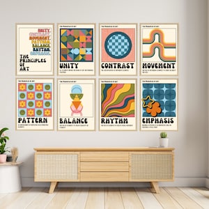 Retro Principles of Art Poster Set