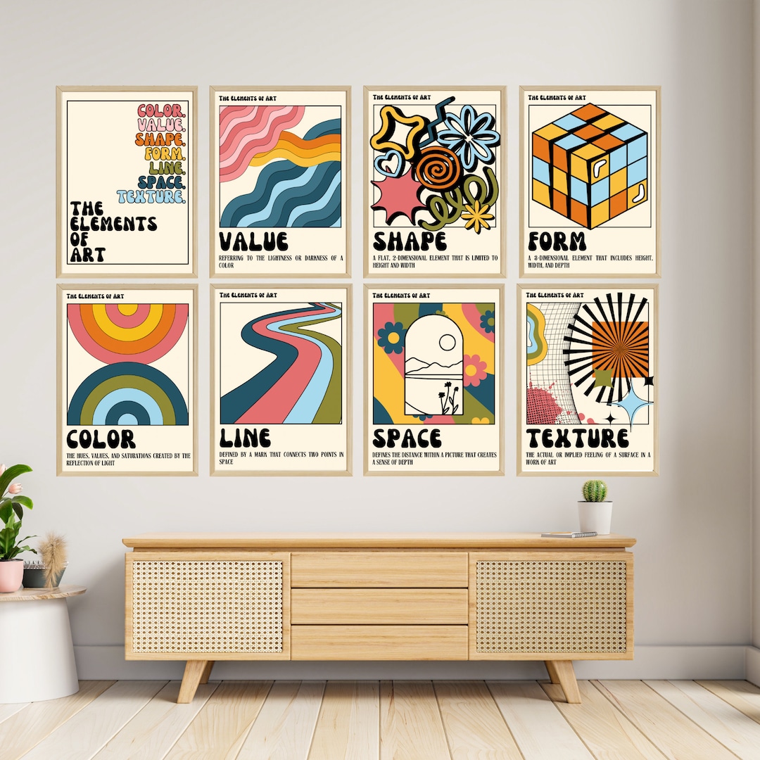 Retro Elements of Art Poster Set - Etsy