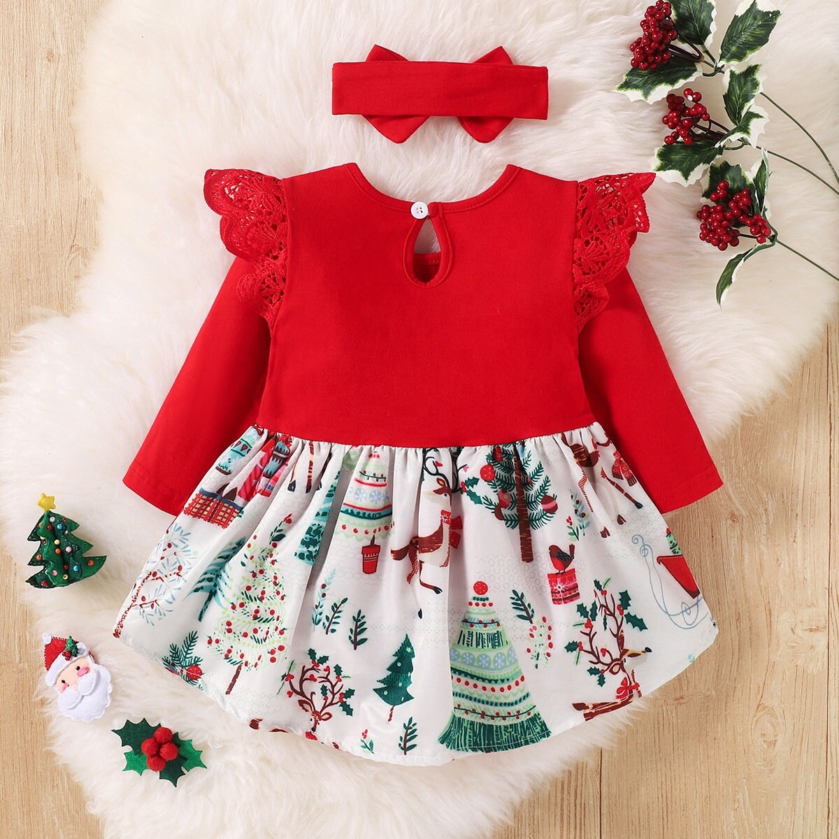 Baby Girl Christmas Outfit Baby Girl First Christmas Outfit Etsy