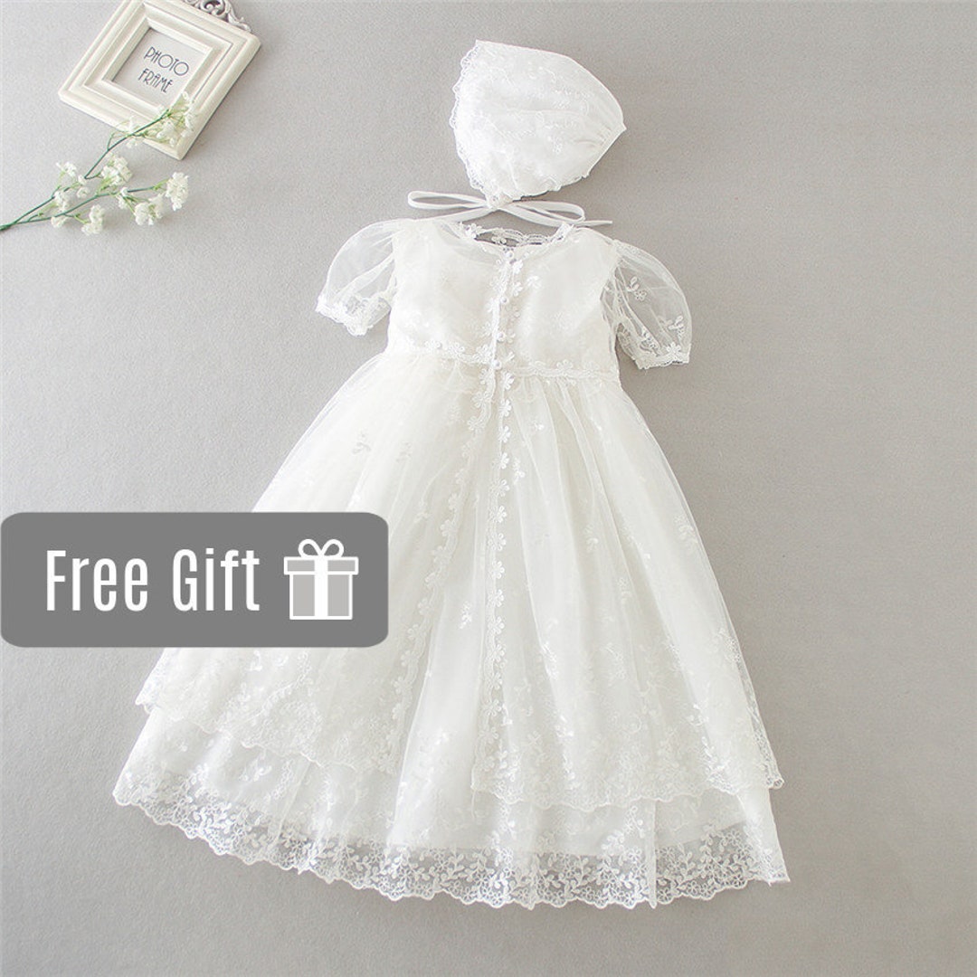 Baby Girl Christening Dress Girls Lace Baptism Dress Lace Etsy