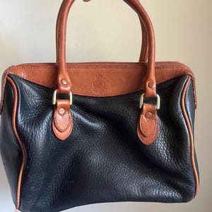 Vintage Charter Club Leather Shoulder Bag: Black Pebbled Purse