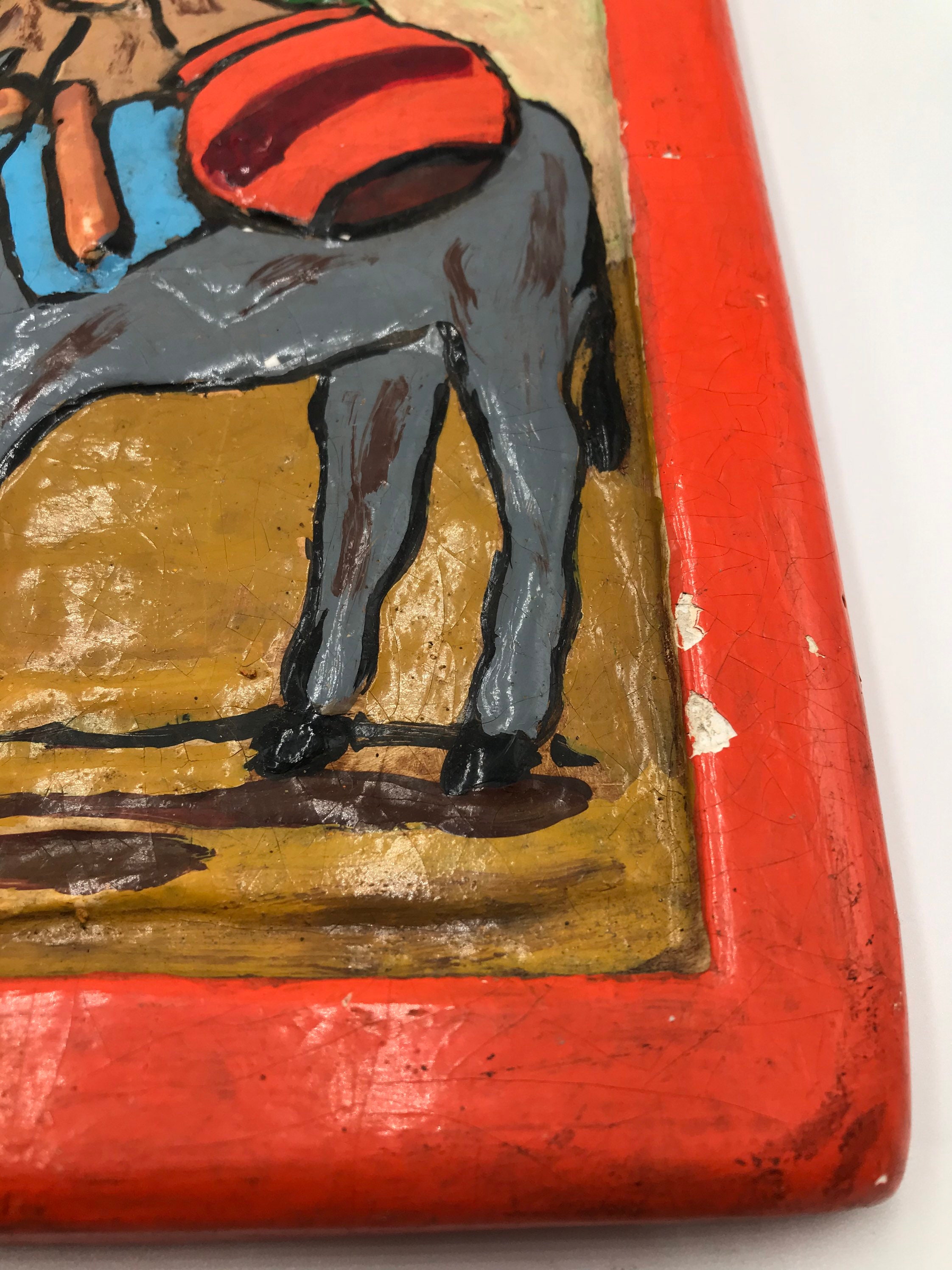 Vintage Mexican Artwork Wall Hanging Chalkware Chalk Ware Etsy