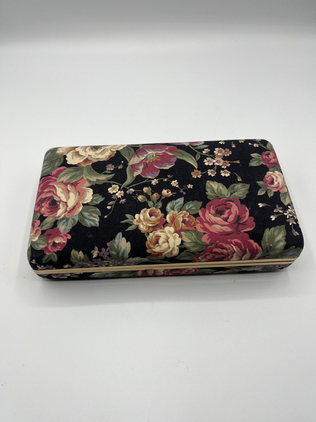 Vintage Jewelry Box / Flower Jewelry Box / 80s Jewelry Box / Vanity