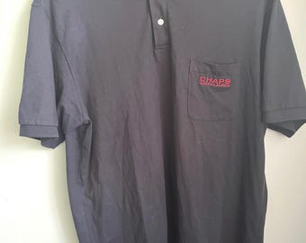 Y2K Polo Ralph Lauren vintage poloshirt rood en zwart kleurblok preppy oud geld casual/nieuw zonder label
