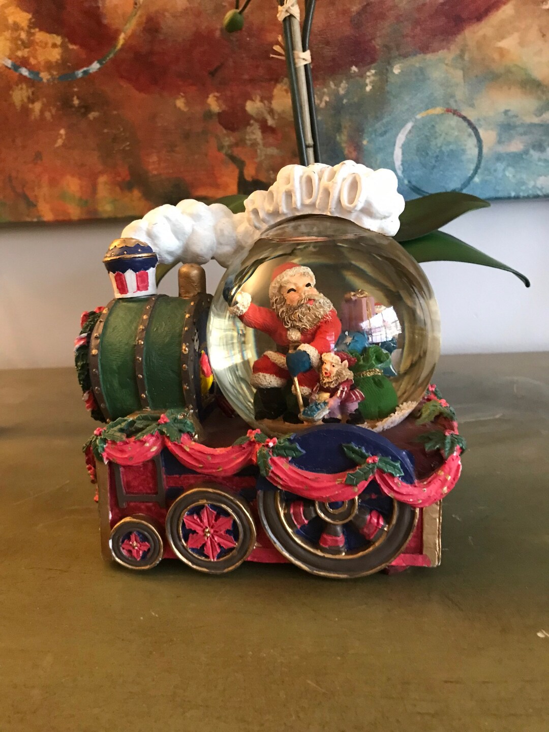 Vintage Santas Express Snow Globe Christmas Cho Cho Train Ho Etsy