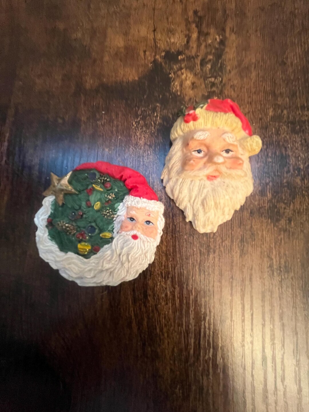 Vintage Santa Claus Fridge Magnets, Christmas Ornaments, Set of 2 - Etsy