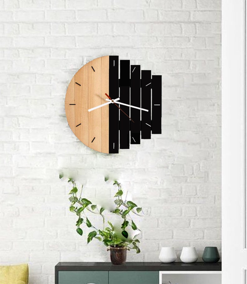 Wall Clock Modern Australian Made Half Moon Clock Tasmanian Etsy
