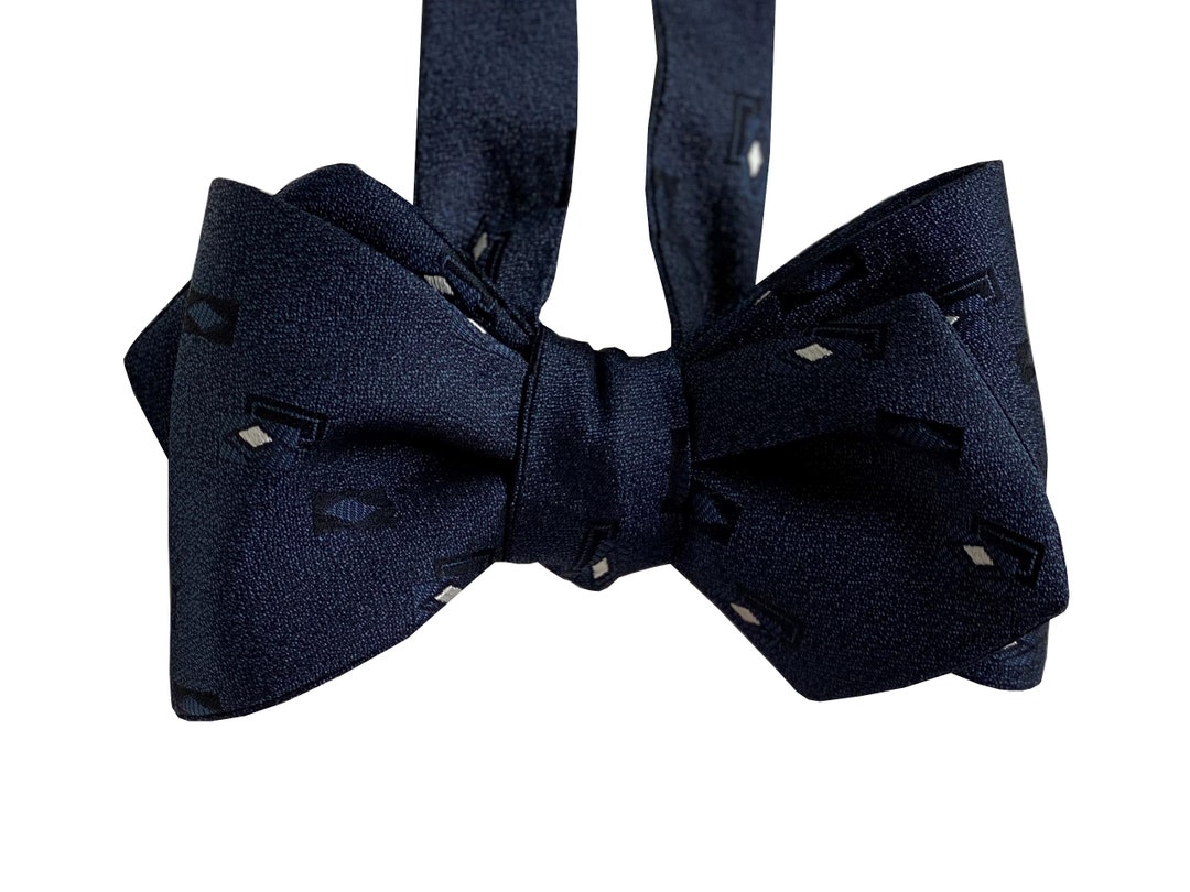 Men's Silk Bow Tie Starry Night Dark Blue Bow Tie One of a Kind