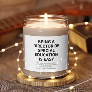 Directeur zijn van speciaal onderwijs is gemakkelijk - SPED Director Gift - Geschenken voor Special Ed Director - Waardering Bedankt Grappige kaarsgeschenken