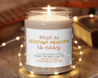 Ein stellvertretender Schulleiter zu sein ist einfach - Stellvertretender Schulleiter Geschenk - Schulleiter Anerkennung - Stellvertretender Schulleiter Kerze - Lustige Schulleiter Geschenke