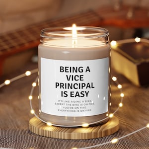 Being A Vice Principal Is Easy- Vice Principal Gift- Vice Principal Appreciation- Vice Principal Candle- Funny Gifts for Vice Principals