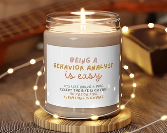 Ser un analista de comportamiento es fácil, BCBA Gift, Behavior Analyst Gifts, BCBA Candle, Funny BCBA Gift, Supervisor Gifts, Aba Gifts, Rbt Gift