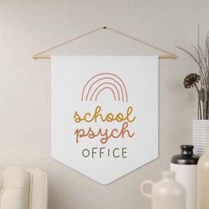 School Psych Office Banner- School Psych Pennant- School Psychologist Welcome Banner- Office Sign- School Psychology Office Decor Sign