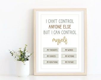 Control Print - School Psychologist Office Decor - School Counselor Office Decor - Social Work Office - Therapist Office - Instant Download
