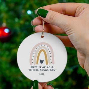School Counselor Gift- School Counselor Ornament- First Year as a School Counselor- New School Counselor Gift- Custom Gifts for Counselors