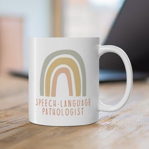 Speech Language Pathologist Rainbow Mug- SLP Mug- SLP Gifts- Speech Language Pathologist Gift- Speech Therapist Gift- Speech Therapy Mug