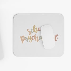 School Psychologist Mouse Pad- Pastel School Psych Mouse Pad- School Psychologist Gift- School Psych Gift- Gifts for School Psychologists