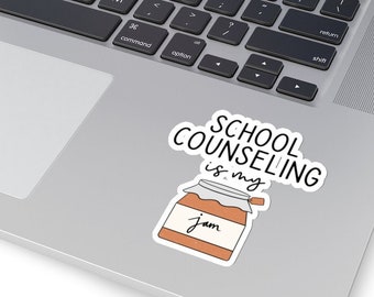 School Counseling Is My Jam Sticker - School Counselor Sticker - School Counseling Decal - School Counselor Laptop Sticker - Kiss Cut