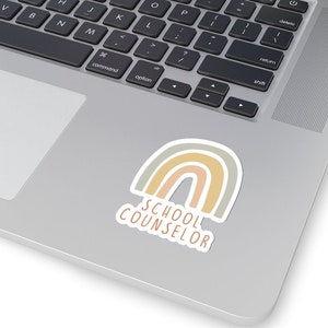 School Counselor Rainbow Sticker - School Counseling Sticker - School Counselor Decal - School Counselor Laptop Sticker - Kiss Cut Sticker