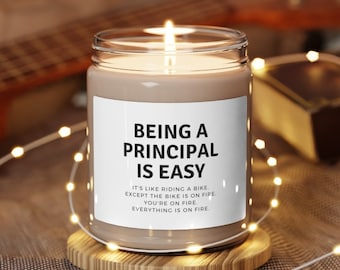 Being A Principal Is Easy, Principal Gift, Principal Appreciation, Principal Candle, Funny Gifts for Principals, School Principal Gift