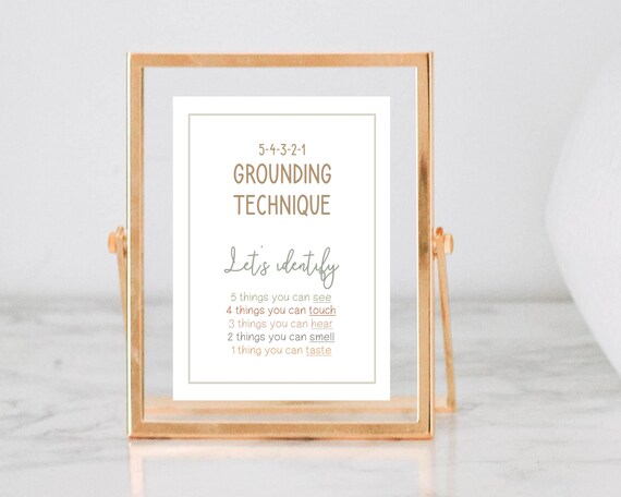 Mindfulness Grounding Technique Print Mental Health School Etsy Mindfulness Grounding Technique Print Mental Health School Etsy